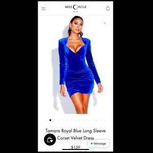 Miss Circle Velvet Dress